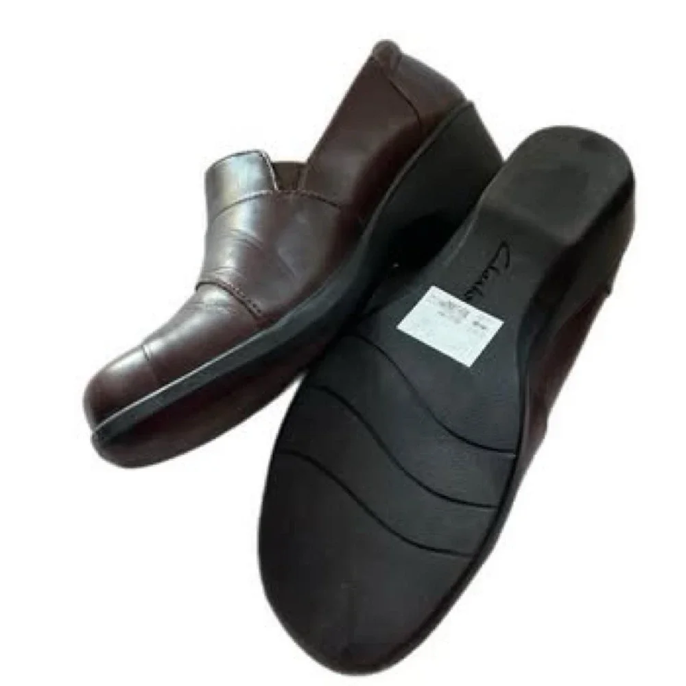 Clark's Size 9 Brown Leather Women's Shoes Loafers